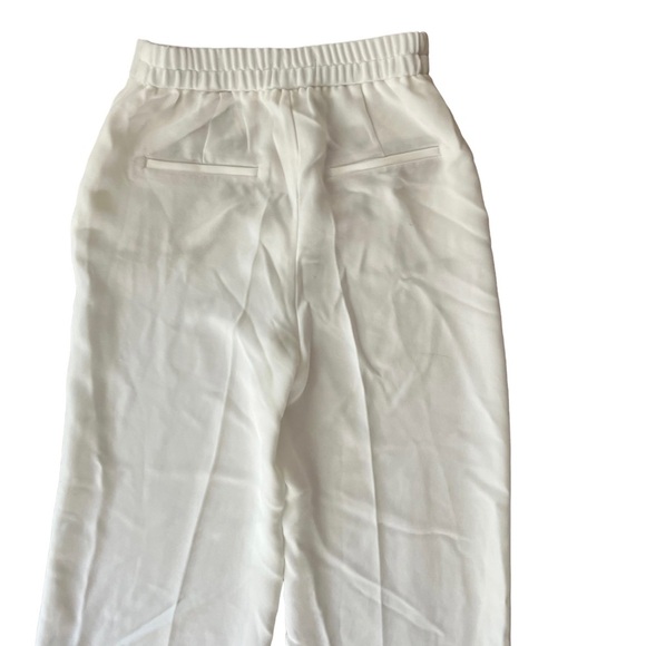 ZARA FLOWY High-Waisted WIDE LEG MENSWEAR STYLE PANTS WHITE 2338/795 NWT Size XS - Picture 11 of 14